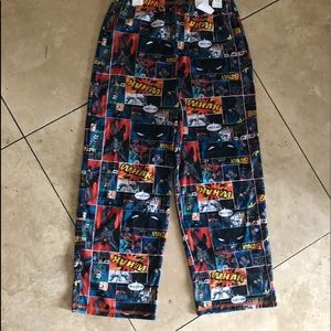NWOT  Batman Youth Boys PJ Bottoms Size 10/12
